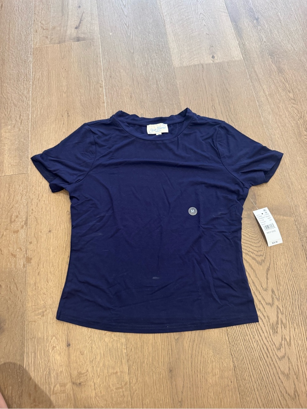 Women's Navy Short Sleeve Crew Tee by